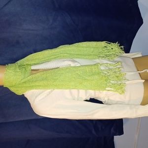 Long Beautiful Lime Green Scarf/Wrap